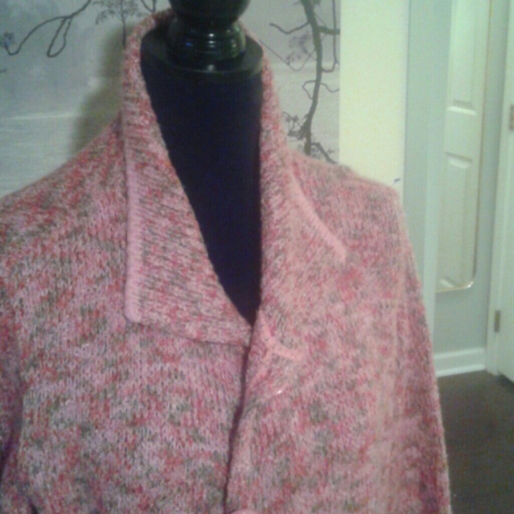Pink Button Down Sweater - image 2
